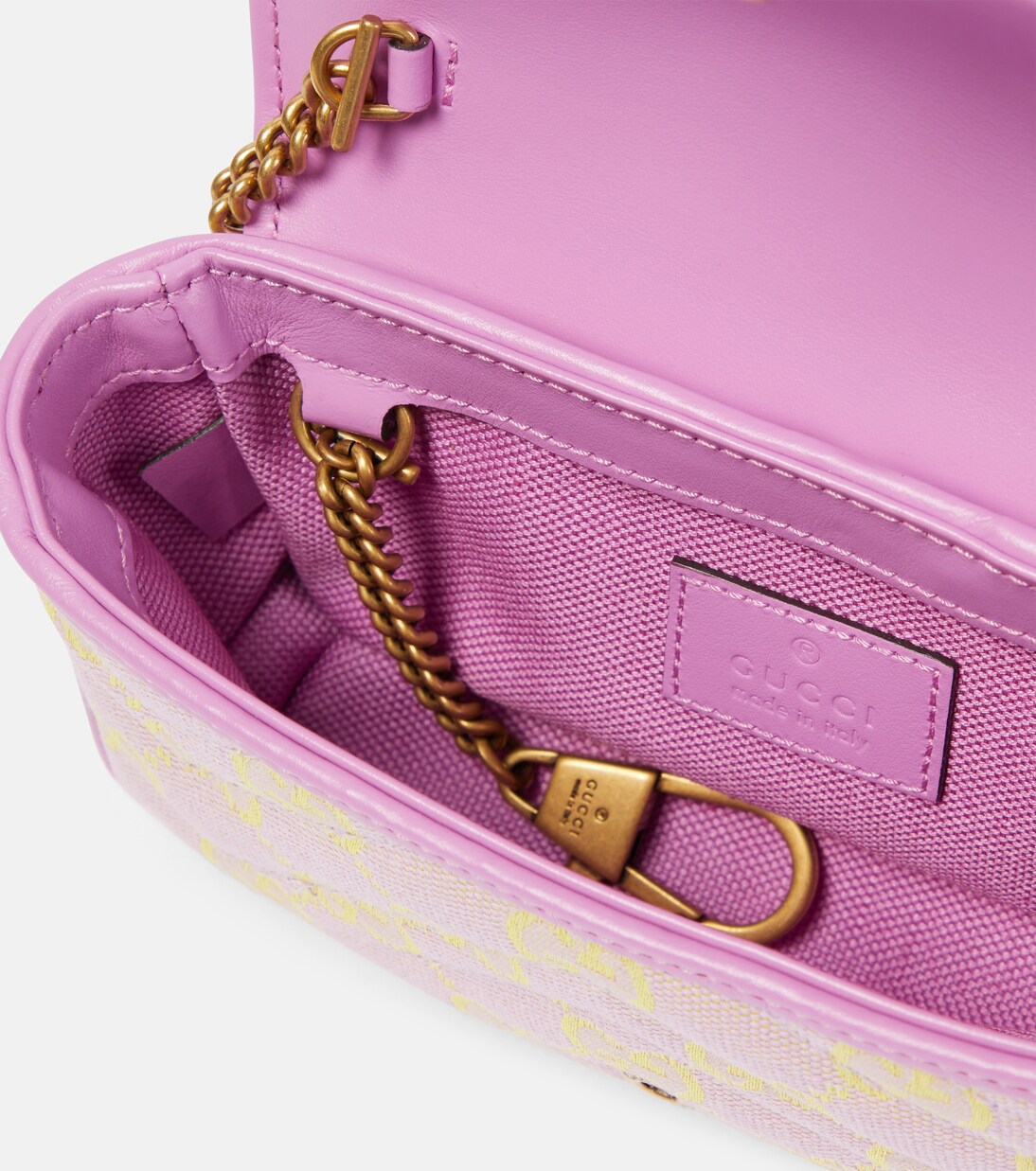 Schultertasche GG Super Mini mit Leder in Pink - Gucci | Mytheresa