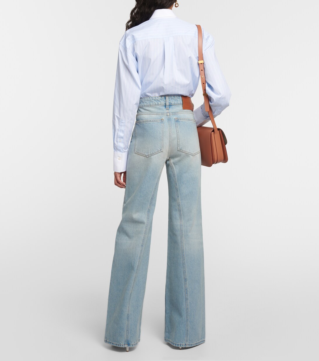 High-Rise Wide-Leg Jeans Bianca in Blau - Victoria Beckham | Mytheresa