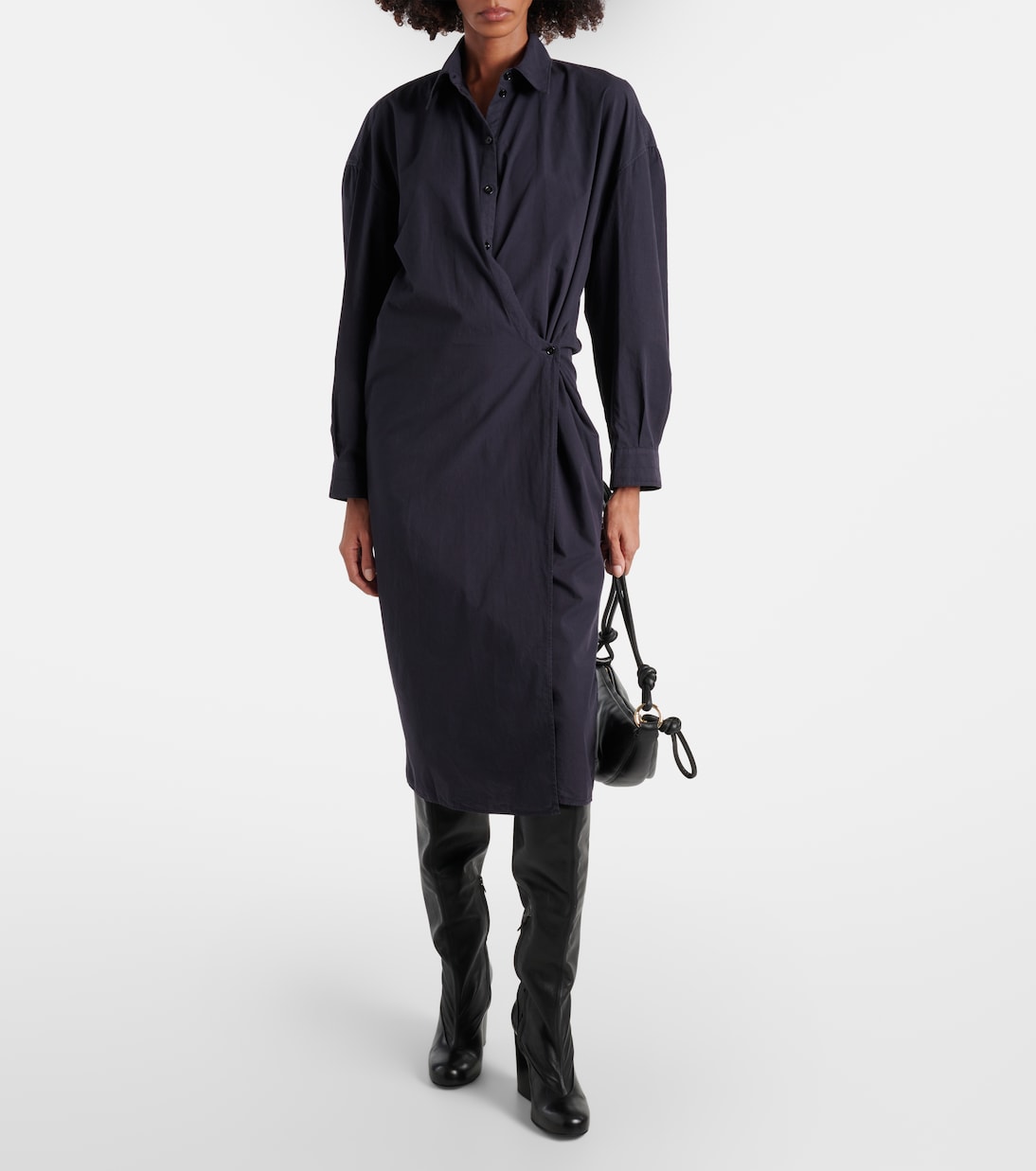 Hemdblusenkleid aus Baumwolle in Blau - Lemaire | Mytheresa
