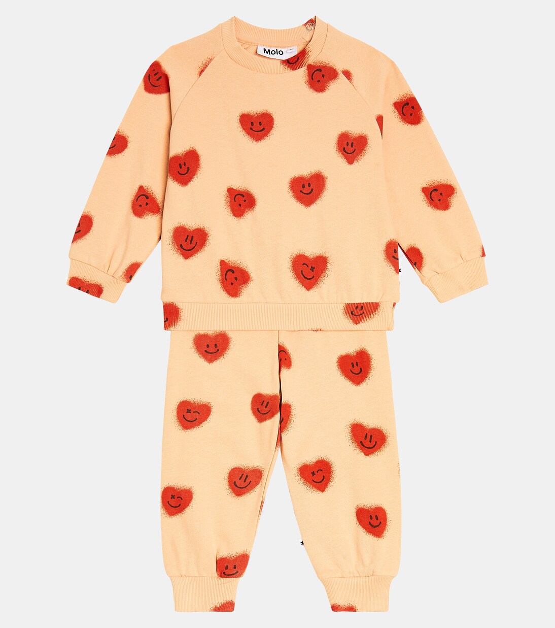 Baby Disc sweatshirt and Simeon pants set in red - Molo | Mytheresa