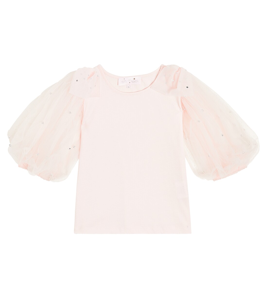 Papillion cotton jersey and tulle top in pink Tutu Du Monde Mytheresa