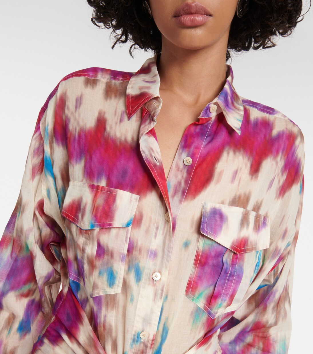 Hemdblusenkleid Nesly aus Baumwolle in Multicolor - Marant Etoile 