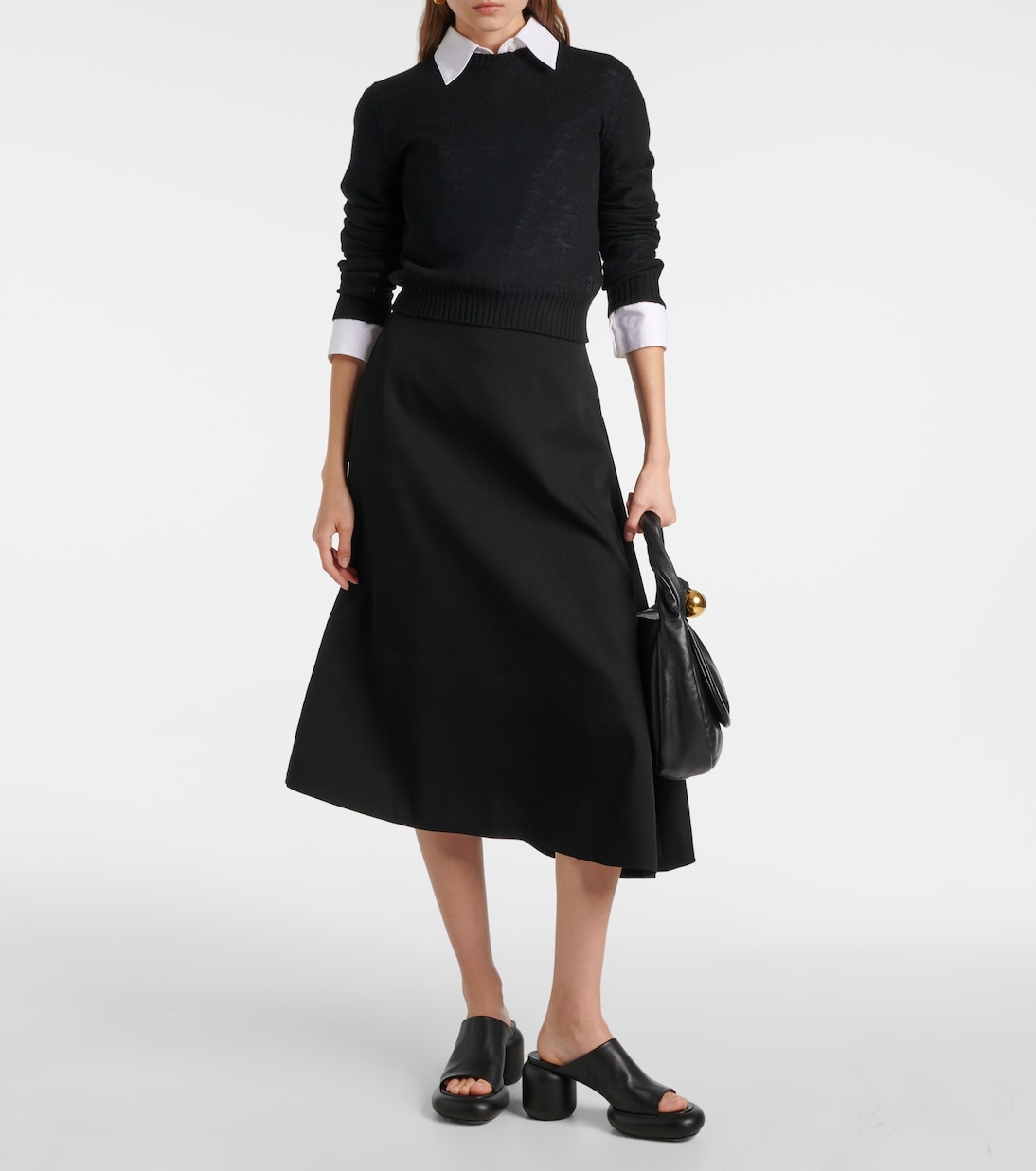 Jil Sander Women Black Cashmere Blend Oversize Sweater main image 0