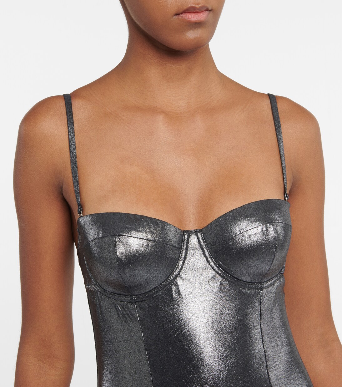 One-piece swimsuit in metallic - Dolce Gabbana | Mytheresa