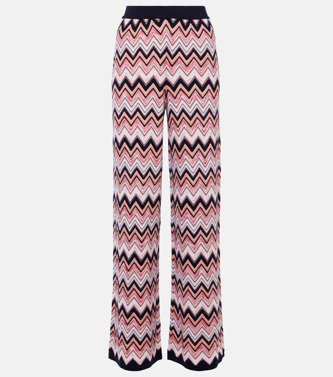 Dark Wash High Rise Zig Zag Stitch with Paint Splatter main image 0