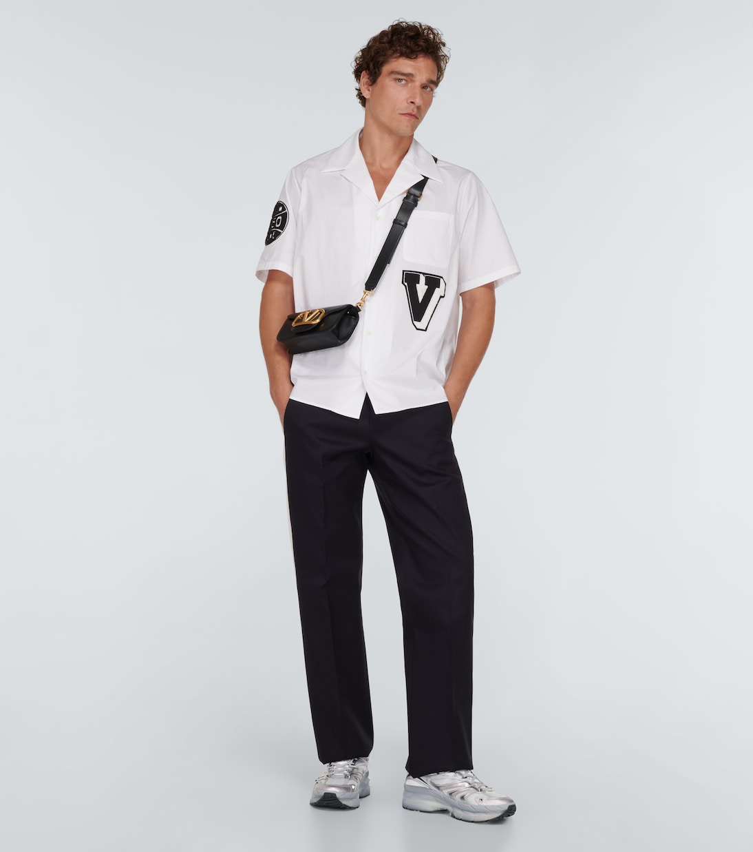 MS-296 Rockstud low-top sneakers in silver - Valentino Garavani  