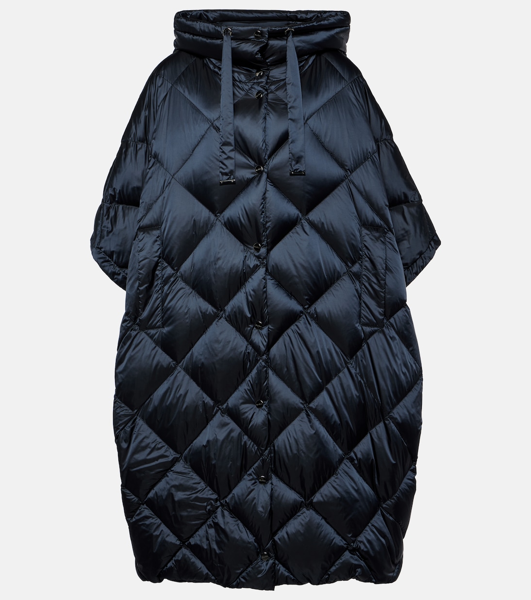 Treca quilted canvas down cape in grey - Max Mara | Mytheresa 