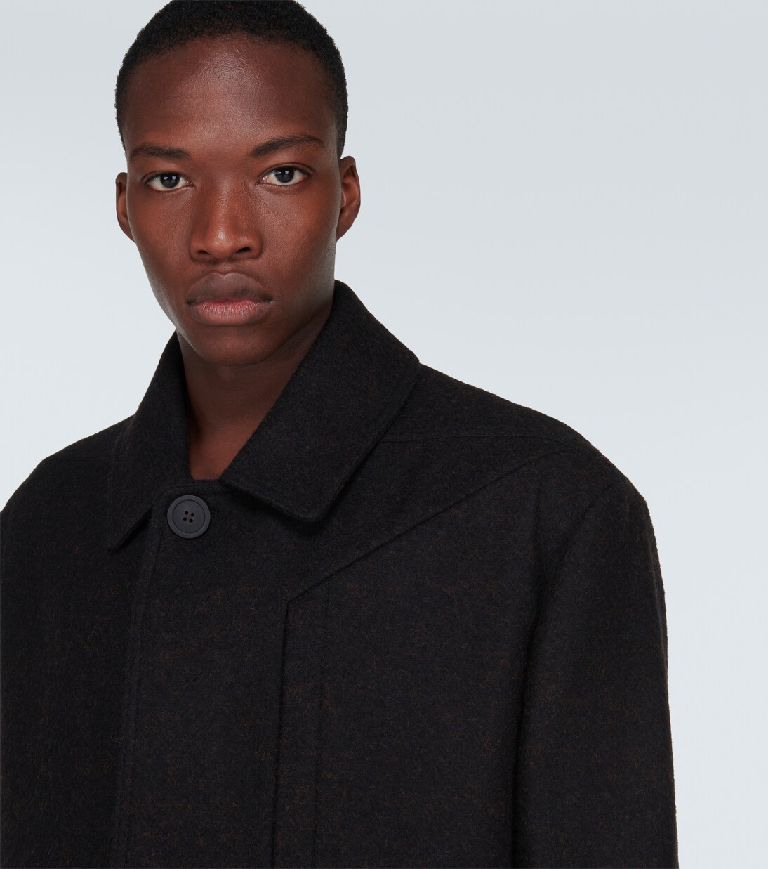 Mantel Jumbo aus Schurwolle in Braun - Rick Owens | Mytheresa