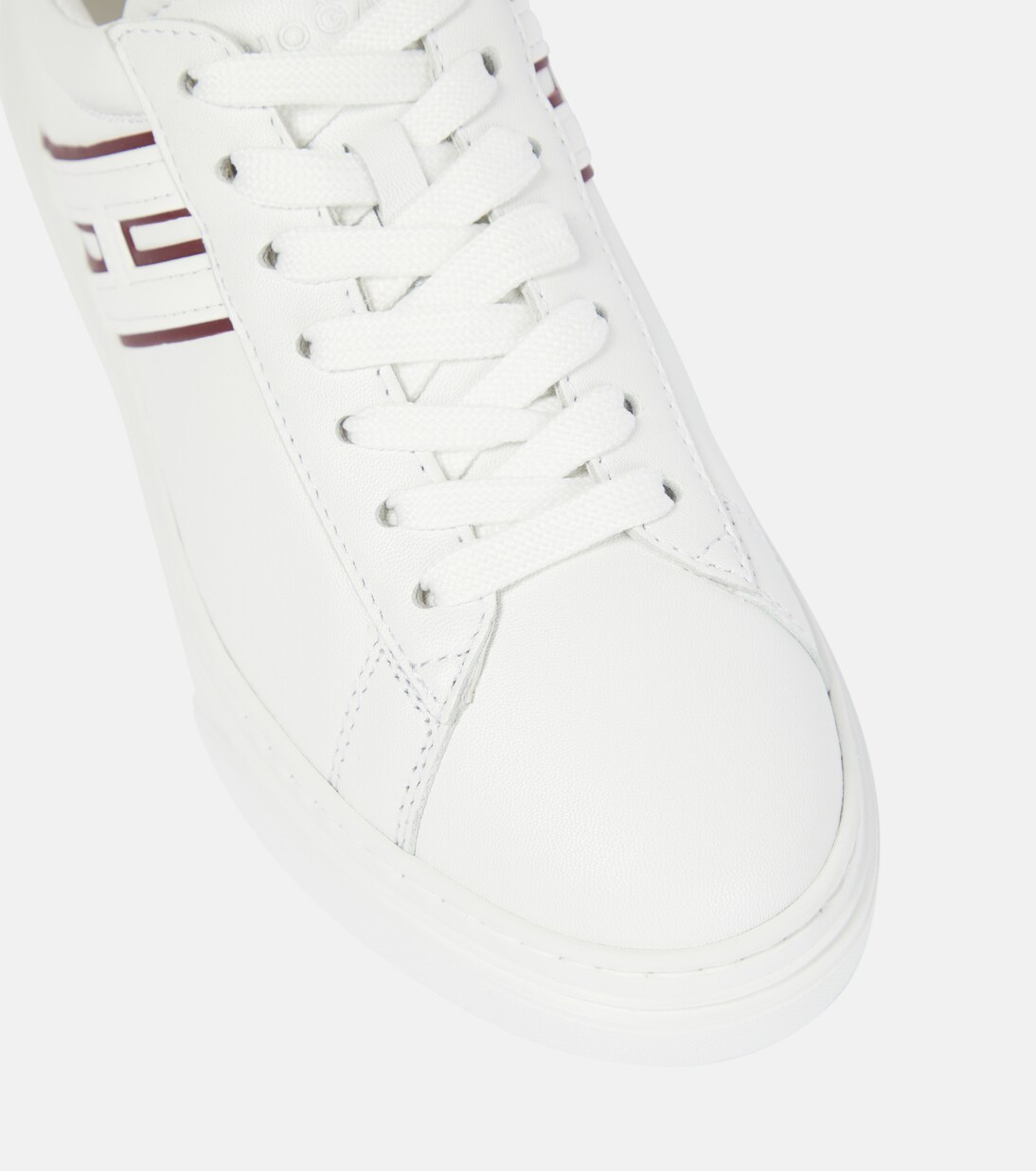 H365 appliqué leather low-top sneakers in grey - Hogan | Mytheresa