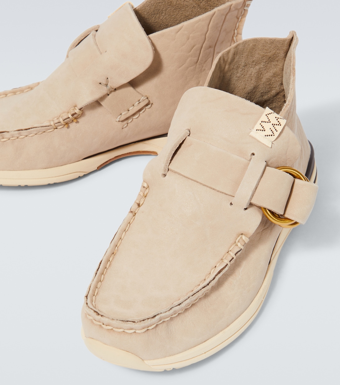 Sneakers Skynyrd Ring Moc-Folk aus Leder in Beige - Visvim | Mytheresa