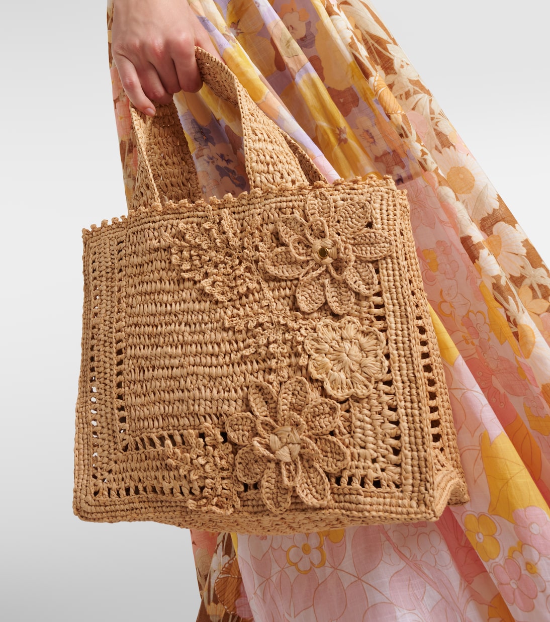 Tote Mini aus Raffiabast in Nude - Zimmermann | Mytheresa