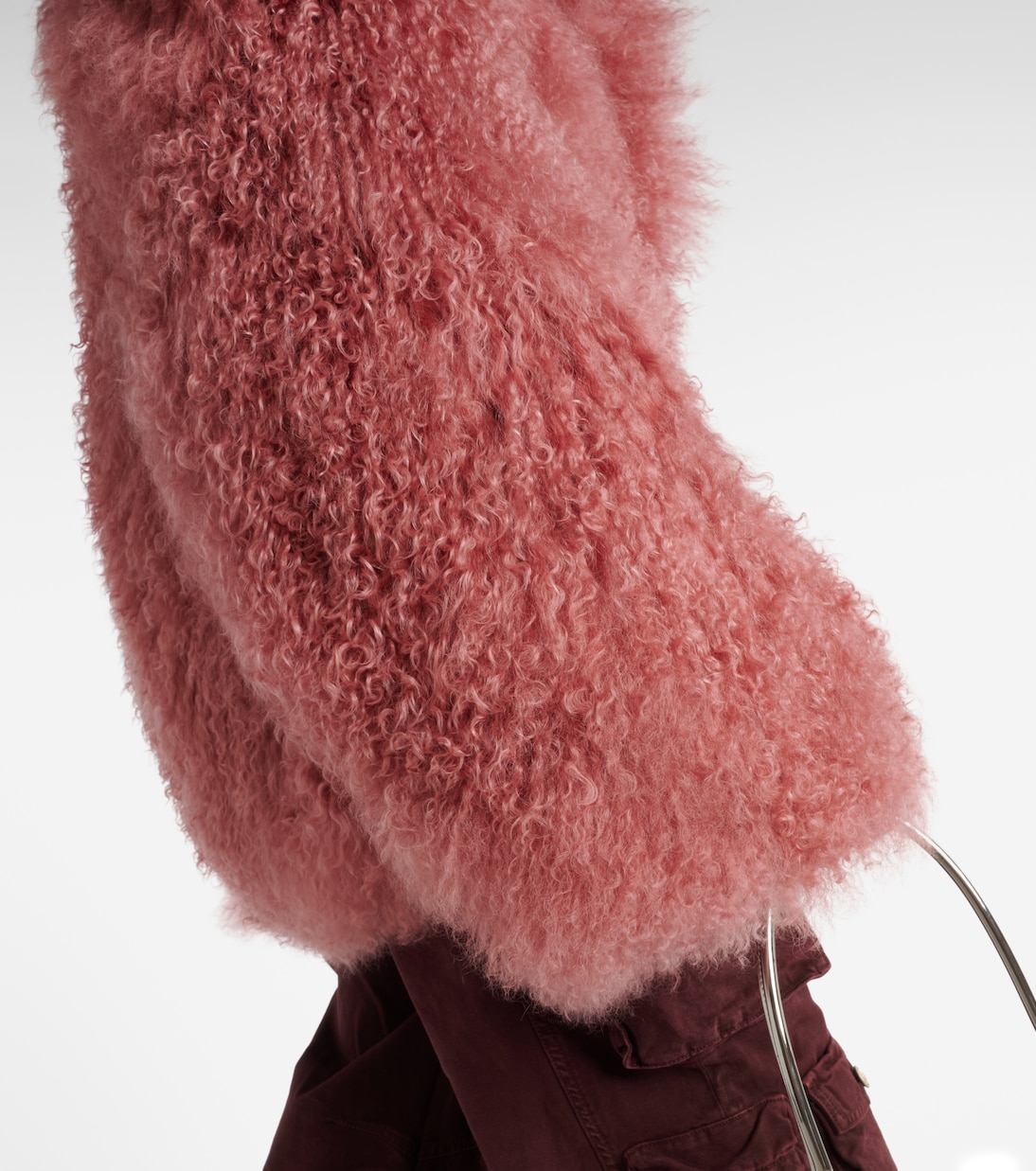 Shearling jacket in pink - The Attico | Mytheresa