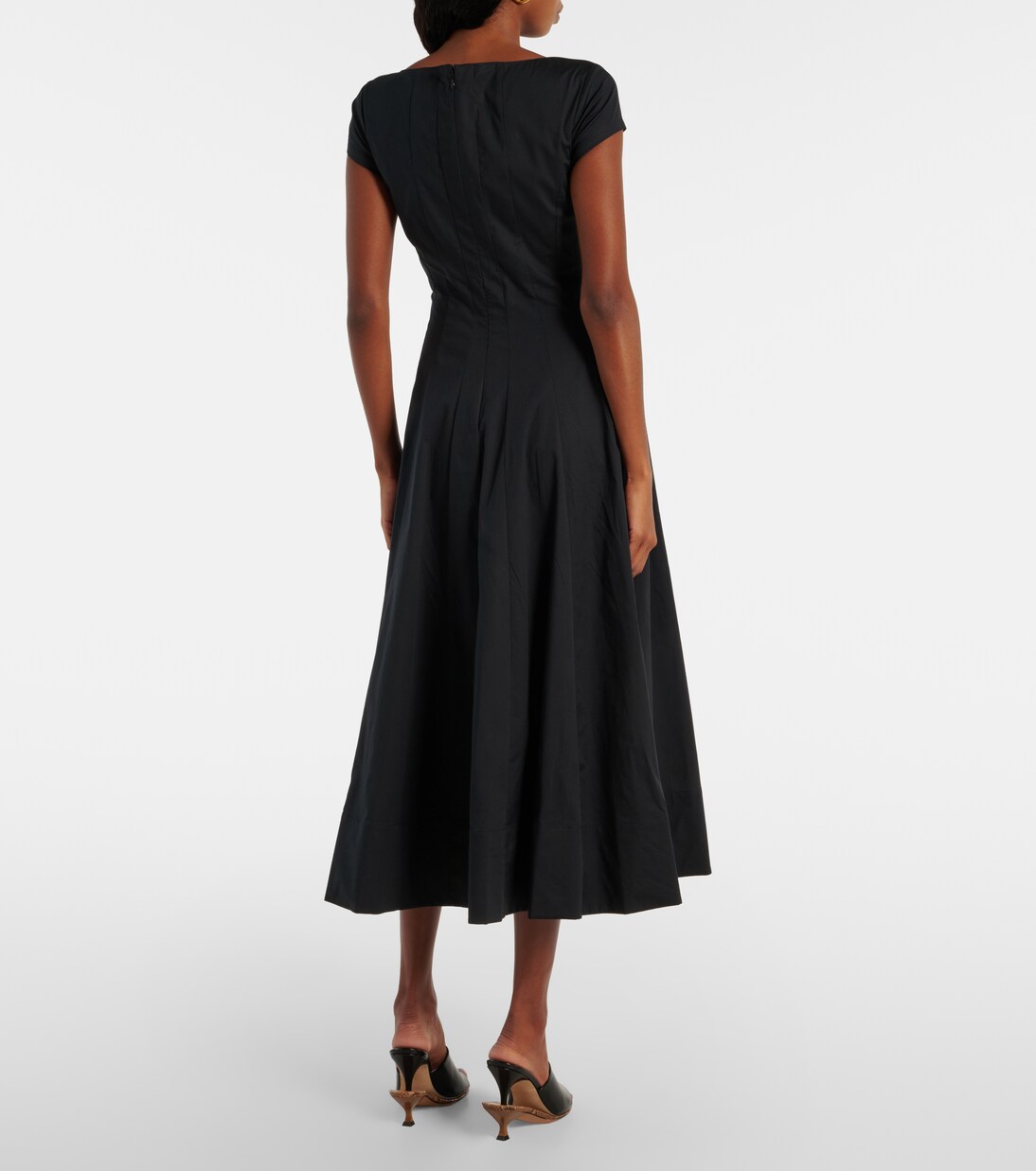 Cotton Poplin Open Back Midi Dress main image 1