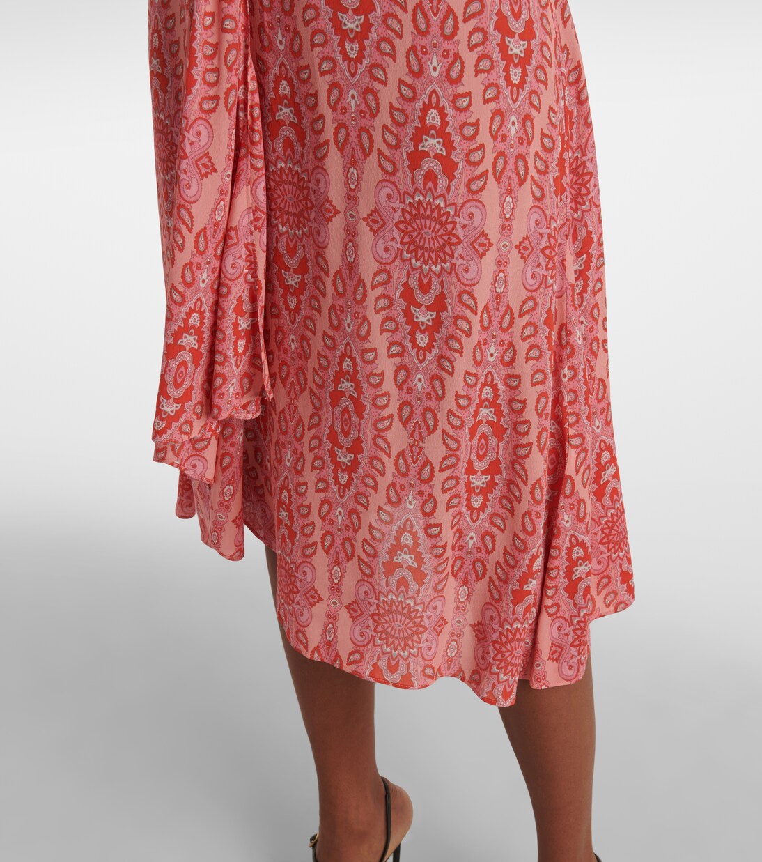 Yours Alone Gathered Detail Midi Dress Pink main image 1