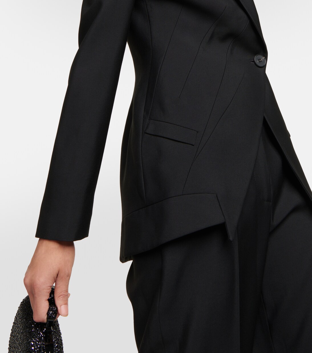 Asymmetric wool blazer | Alexander McQueen