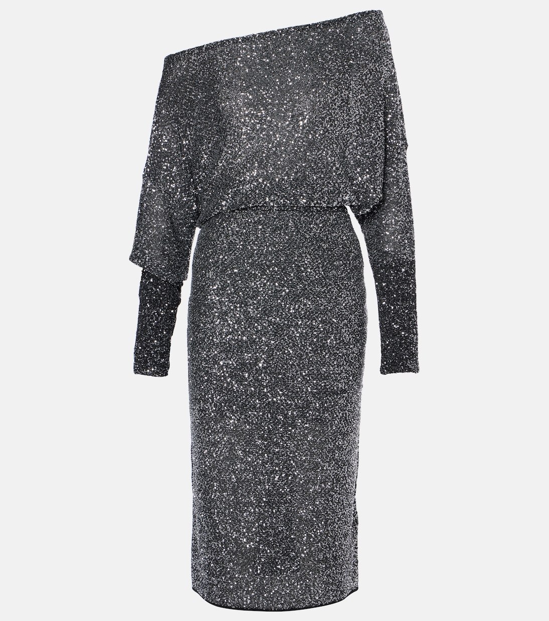 Sequined midi dress in grey Max Mara Mytheresa