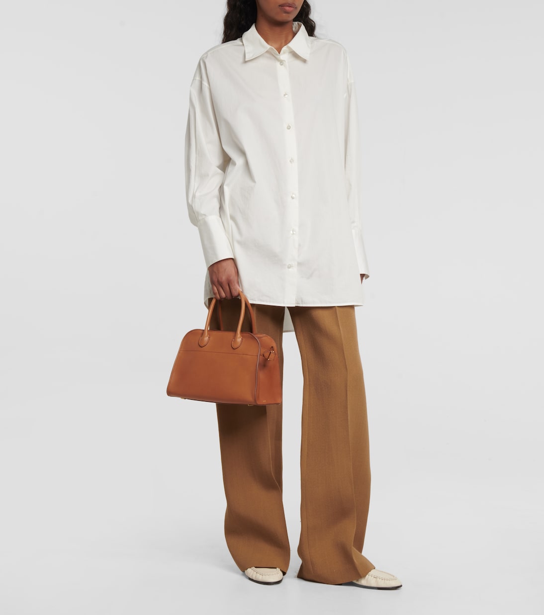 Tote Margaux 10 aus Leder in Braun - The Row | Mytheresa