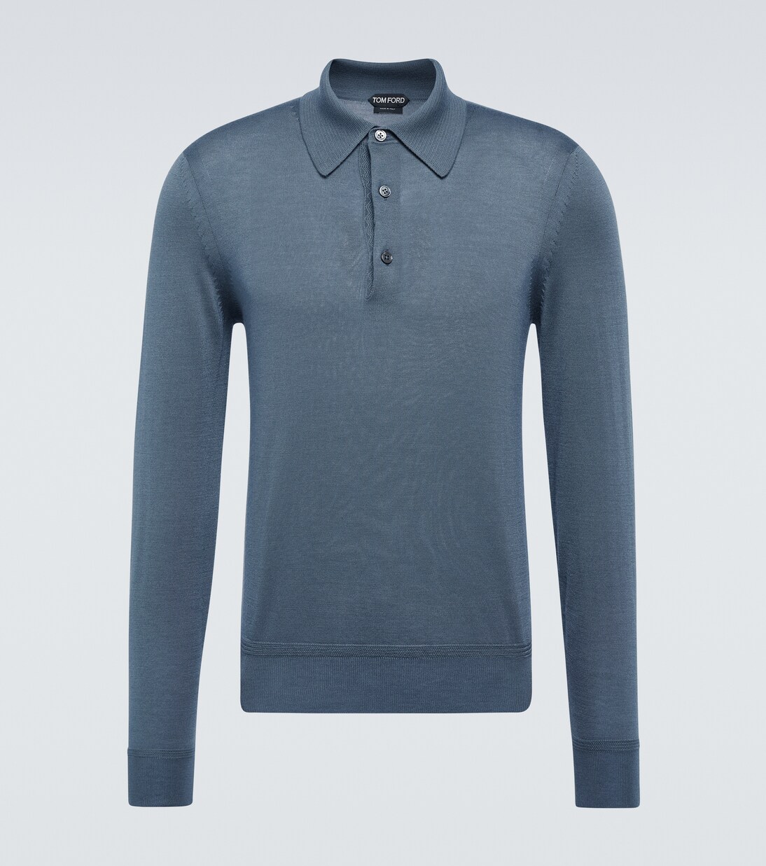 Polohemd aus Kaschmir und Seide in Blau - Tom Ford | Mytheresa