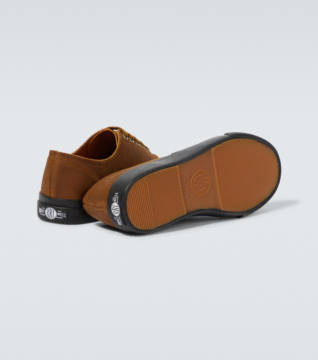 New Norfolk leather low-top sneakers in brown - RRL | Mytheresa