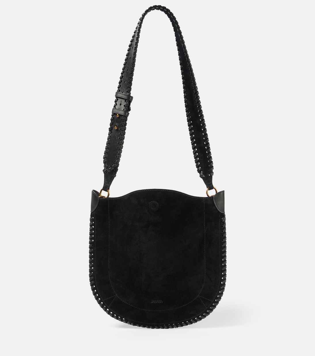 Schultertasche Oskan aus Veloursleder in Schwarz - Isabel Marant 