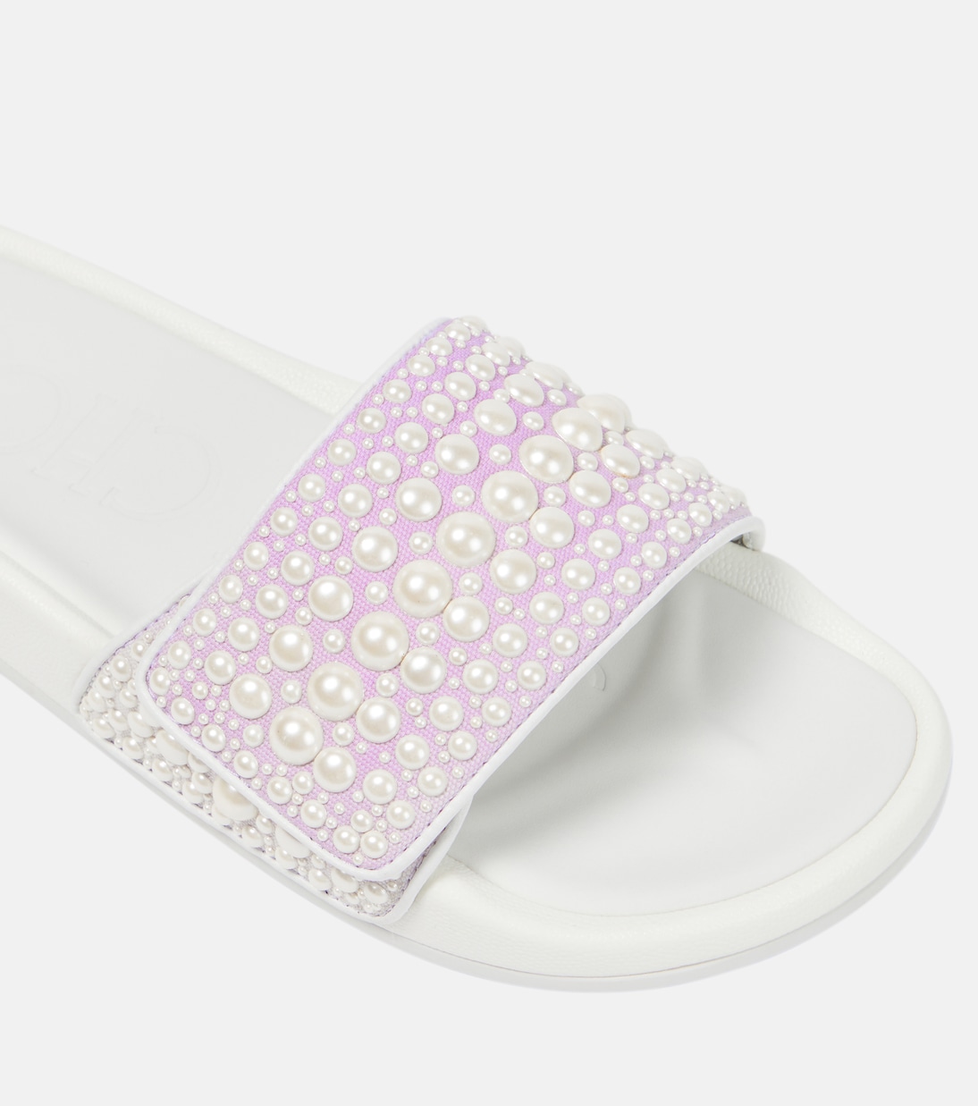 Pantoletten mit Zierperlen in Weiß - Jimmy Choo | Mytheresa 