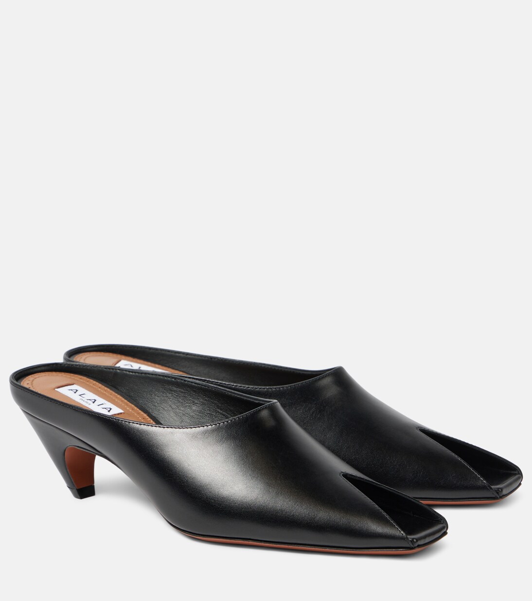 Alaila Mule 100mm In Beige Lambskin 957215