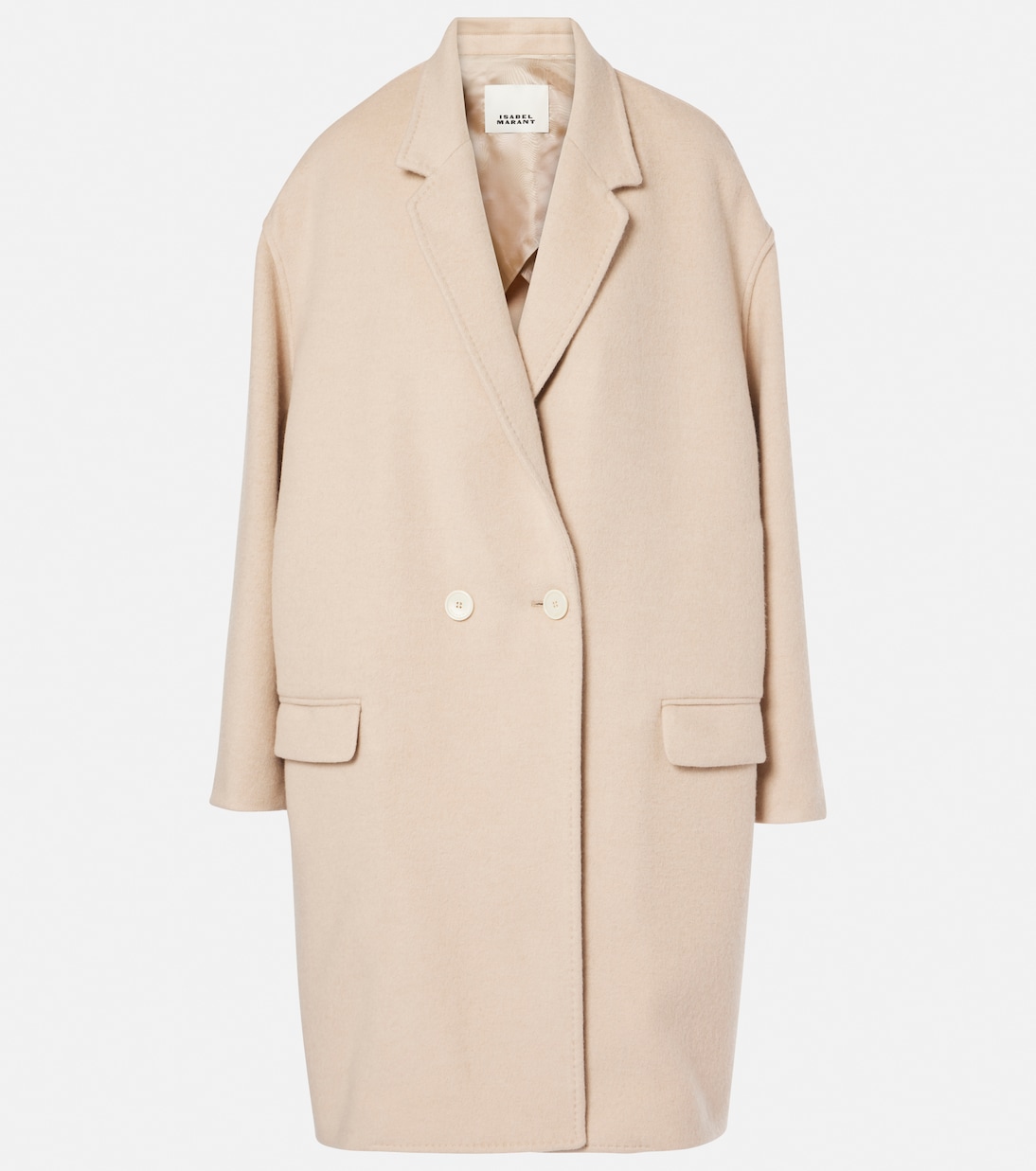 Abrigo Efegozi de lana, cachemir y seda en beige Isabel Marant
