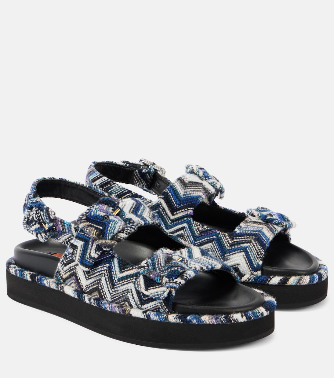 Inblu Sandalias De Mujer En Zig Zag Con Brillantes Pedrería, Elástico En El Tobillo, Plantilla Acolchada, Tallas 35 A 41