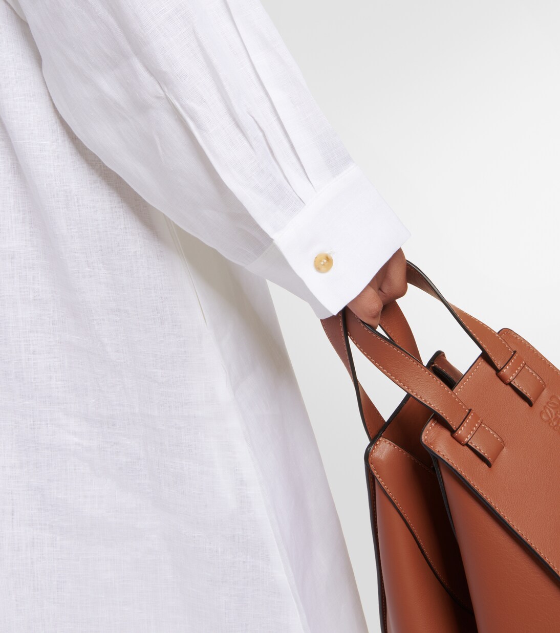 Athina Midi Linen Dress - Off White