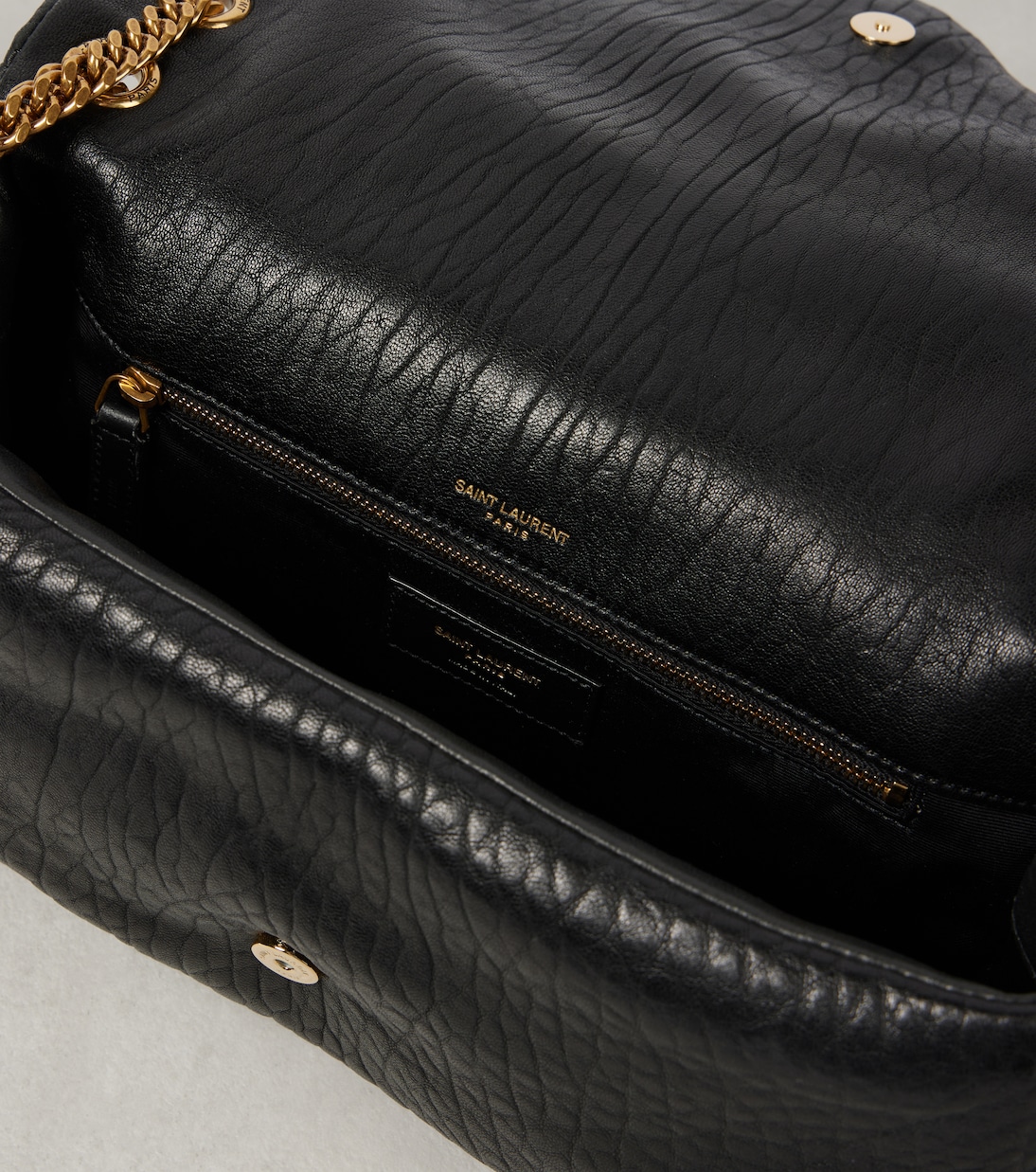 Saint Laurent Brown Calf Leather Bos Taurus Shoulder Bag