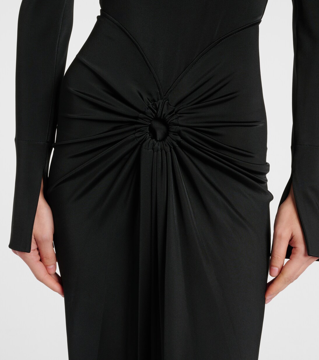 The Cream Gathered Midi