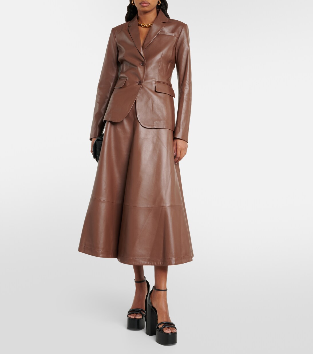 Midirock Varda aus Leder in Braun - Altuzarra | Mytheresa