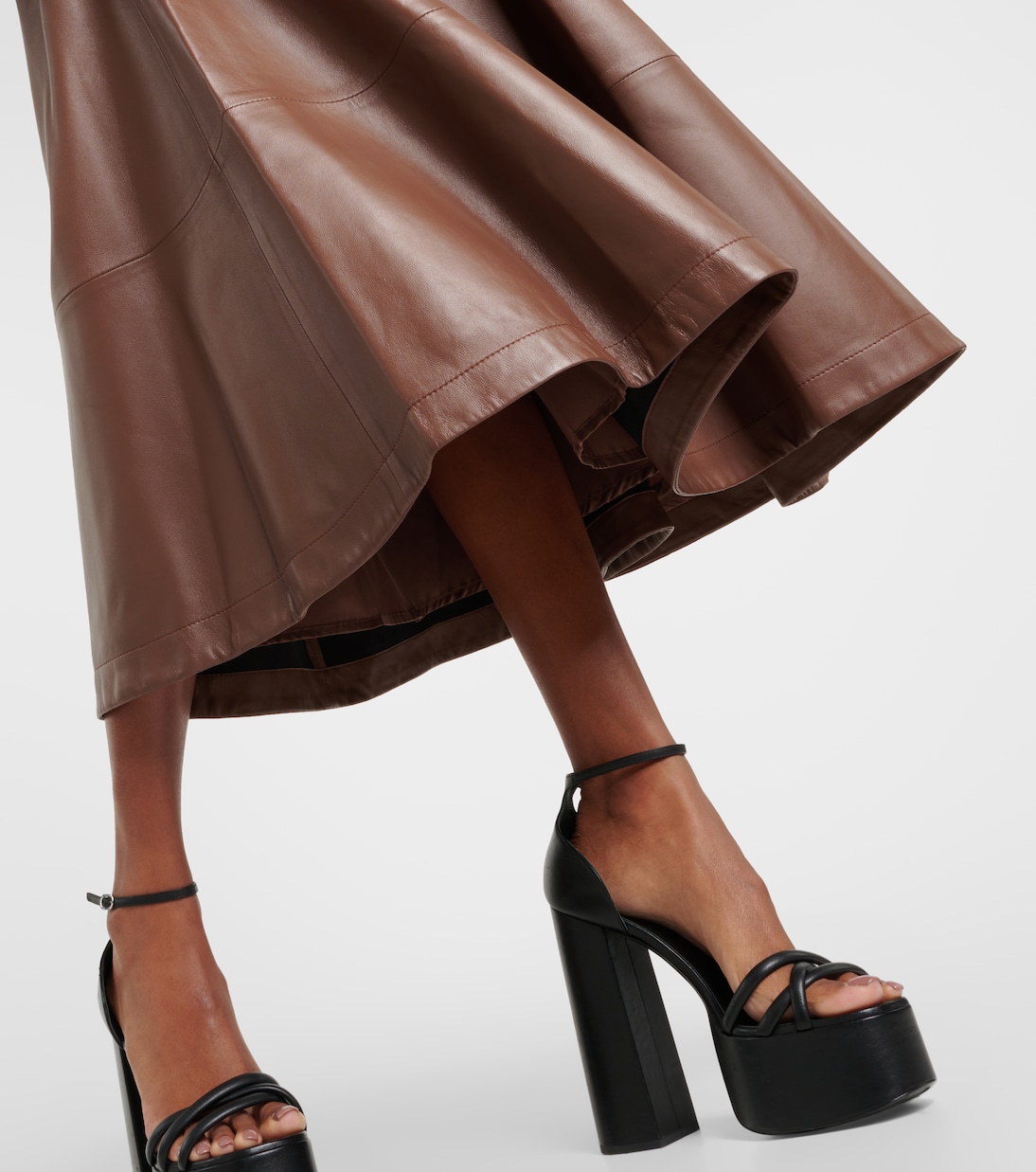 Midirock Varda aus Leder in Braun - Altuzarra | Mytheresa