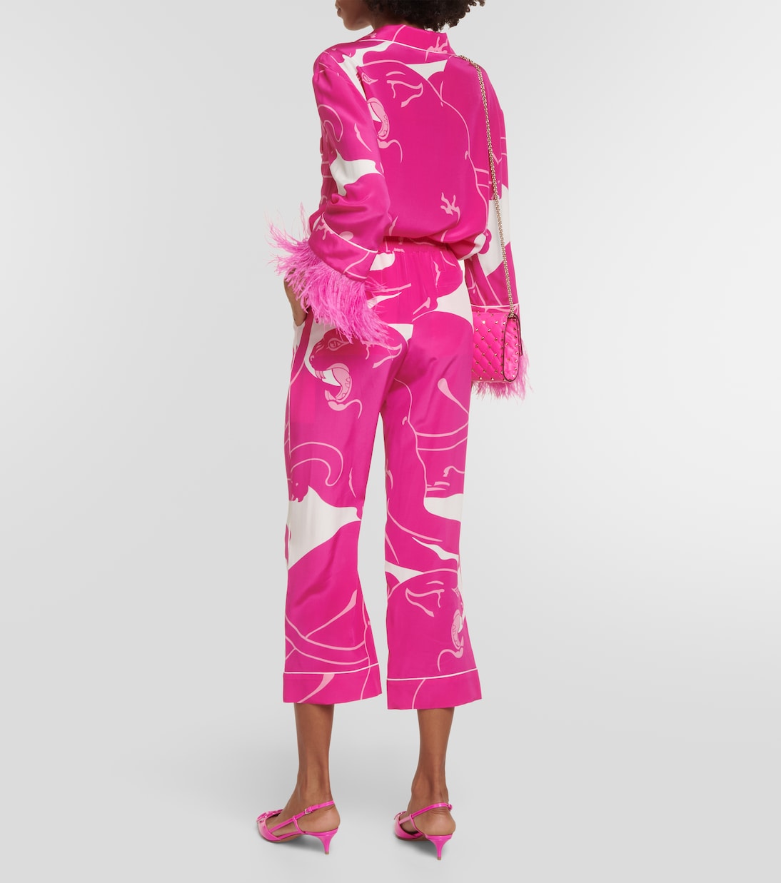 Hose aus Crêpe de Chine aus Seide in Pink - Valentino | Mytheresa
