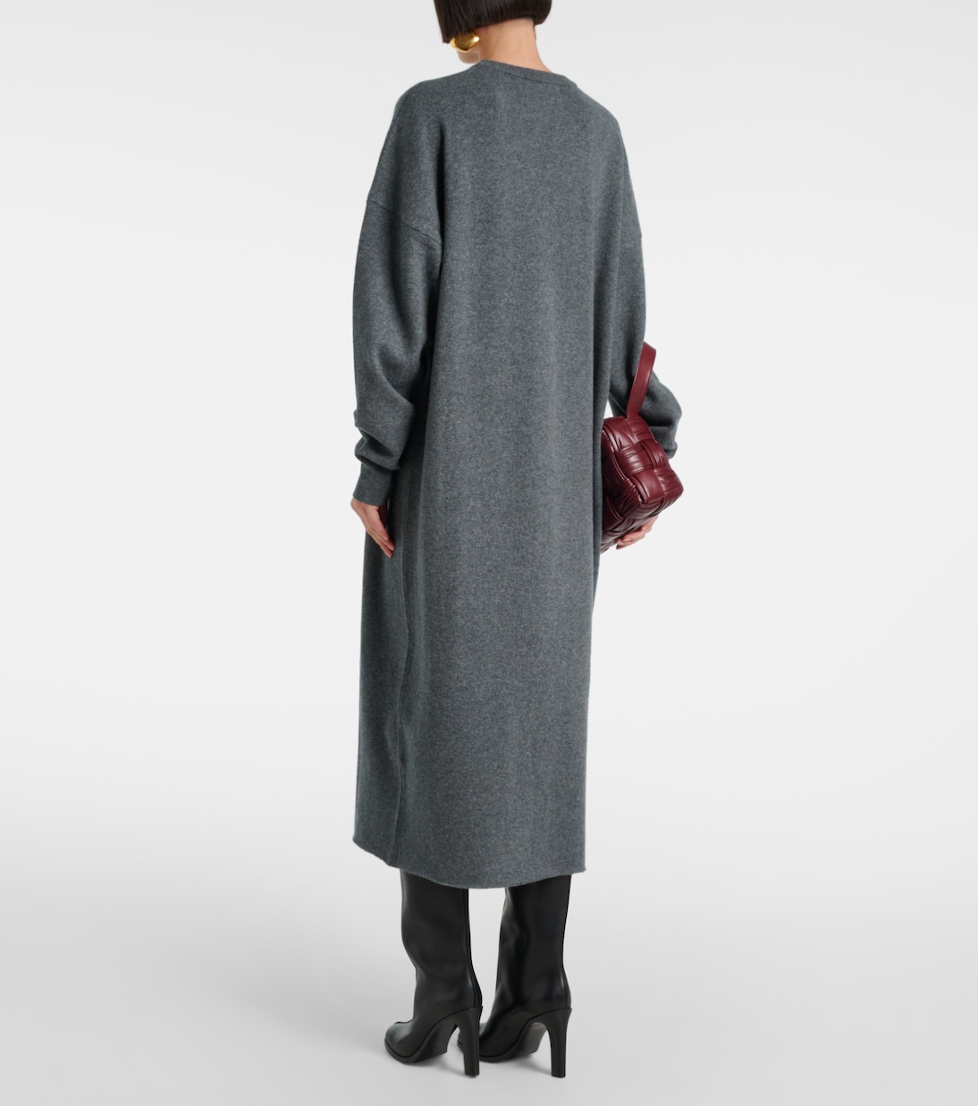 Midikleid N°106 Weird Short in Grau - Extreme Cashmere | Mytheresa