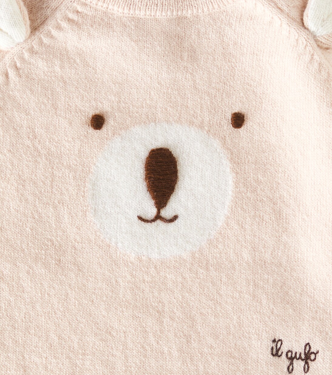 Baby embroidered virgin wool onesie in pink Il Gufo Mytheresa