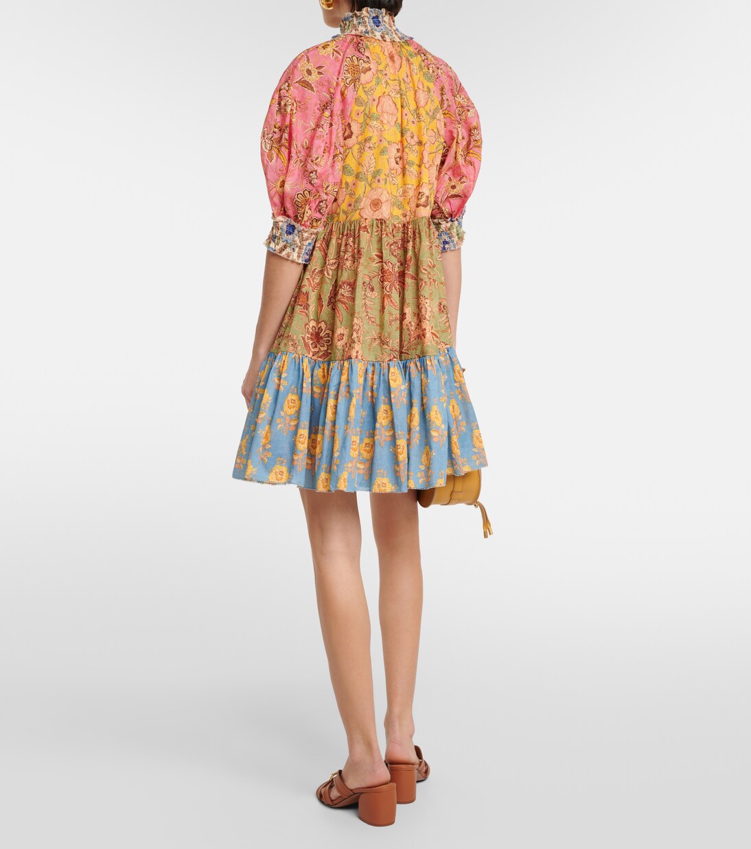 Robe Noire à Fleurs Warehouse - Taille 10, 100% Coton - Occasion Très Bon état