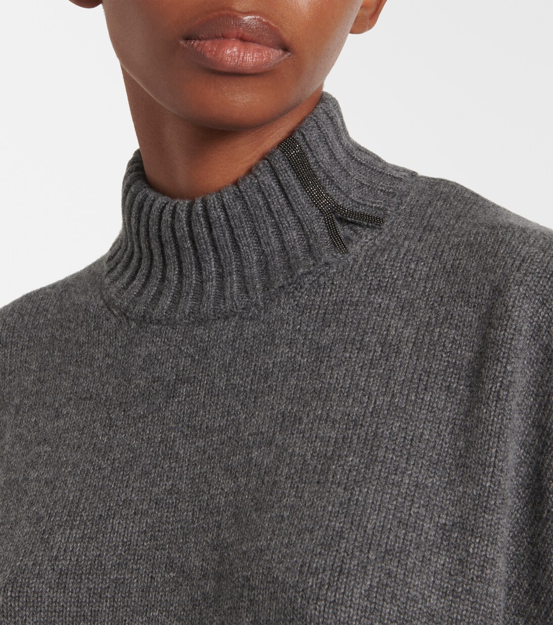Brunello Cucinelli Gray Cashmere Sweater