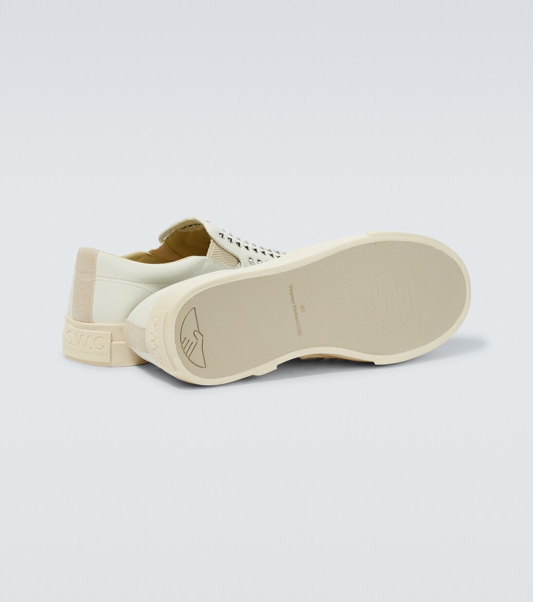 X Stepney Workers Club Verzierte Slip-Ons in Weiß - Junya Watanabe  