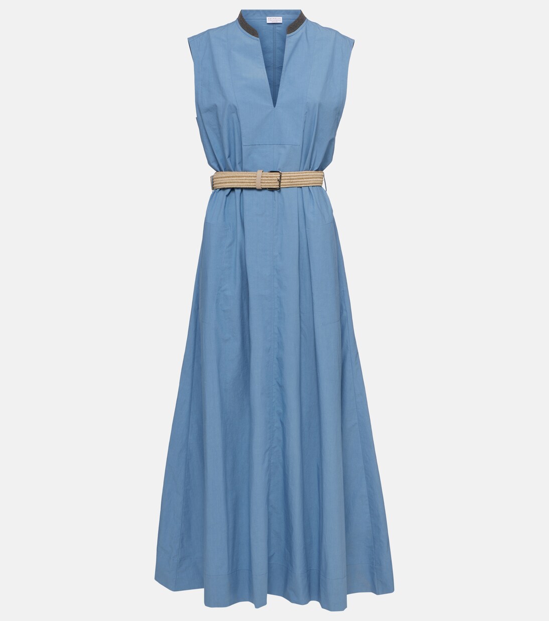 Blue Poplin Maxi Dress main image 1