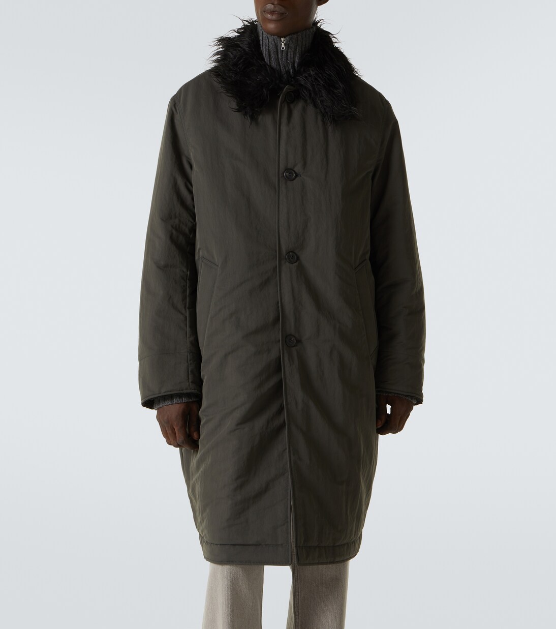 Faux furtrimmed coat in grey Our Legacy Mytheresa