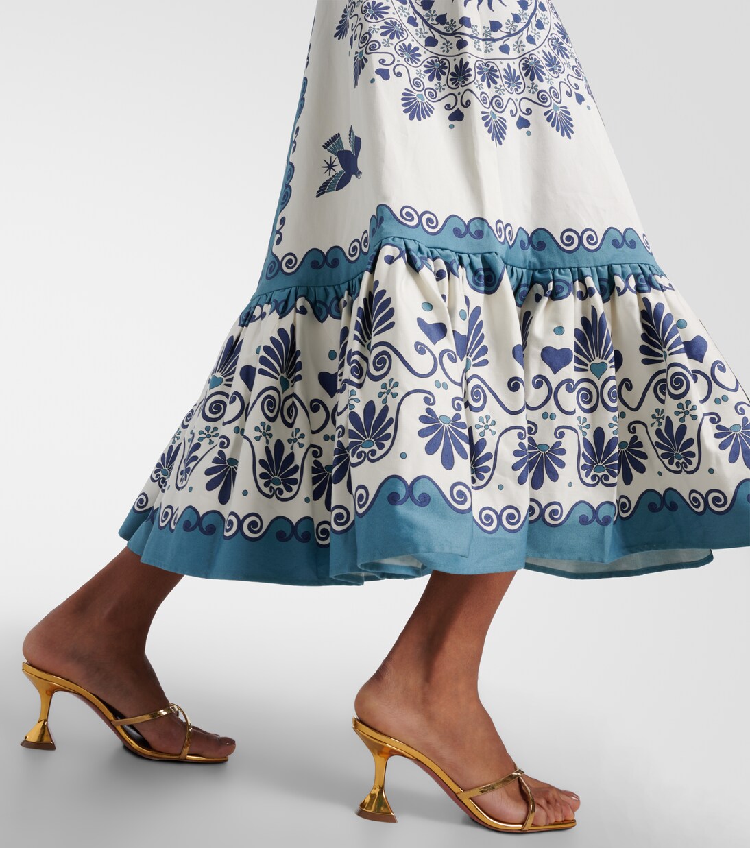 Bedrucktes Midikleid Gingerbread in Weiß - La Double J | Mytheresa 