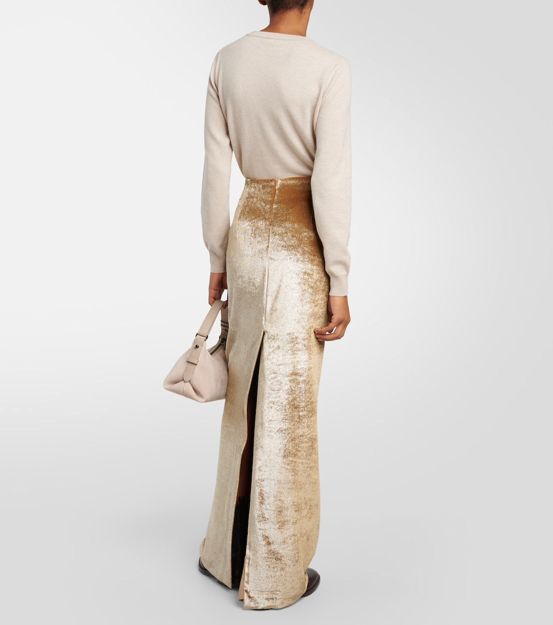 Jupe Maxi Brunello Cucinelli - Gris Foncé, Tulle Et Paillettes, Taille 44/US 8, Occasion