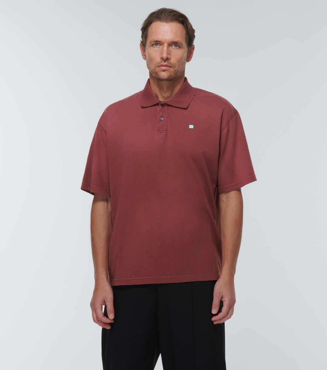 Face cotton polo shirt | Acne Studios