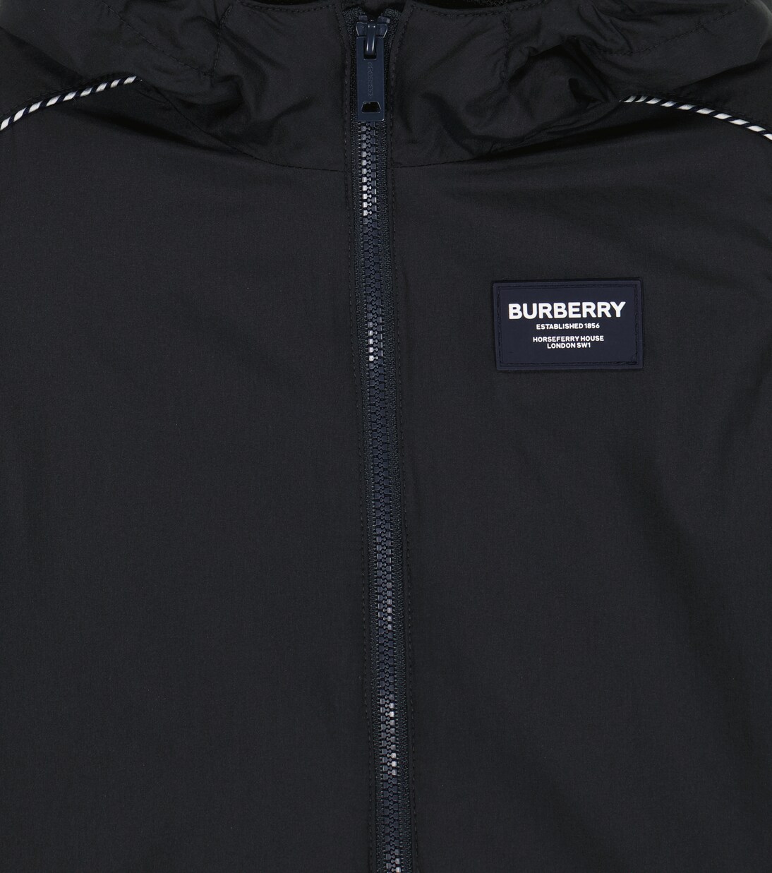 Burberry White with Black Horse Logo  Baby Onesie
