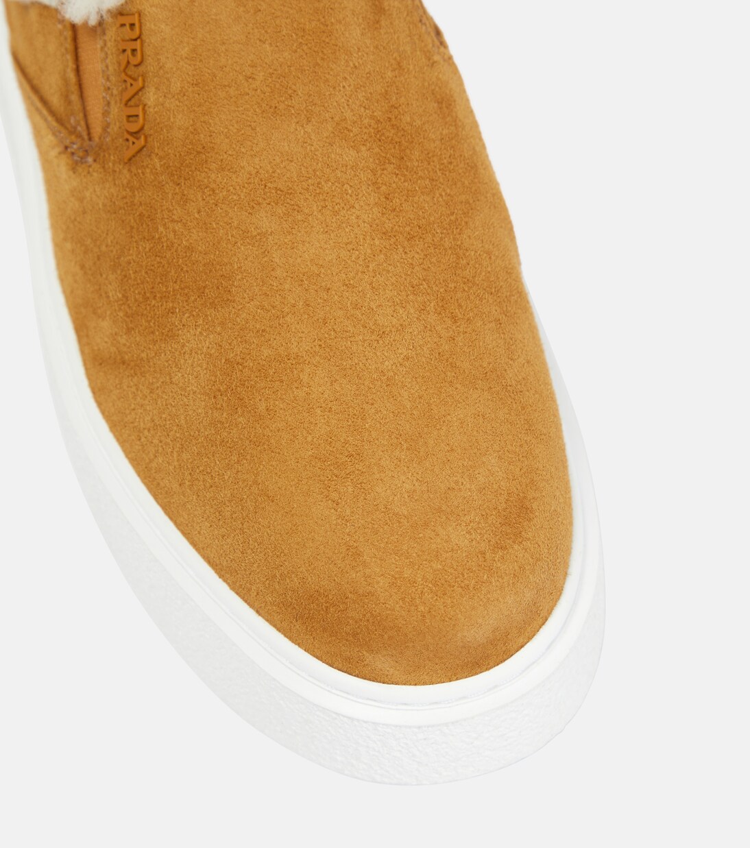 Slip-Ons aus Veloursleder in Braun - Prada | Mytheresa