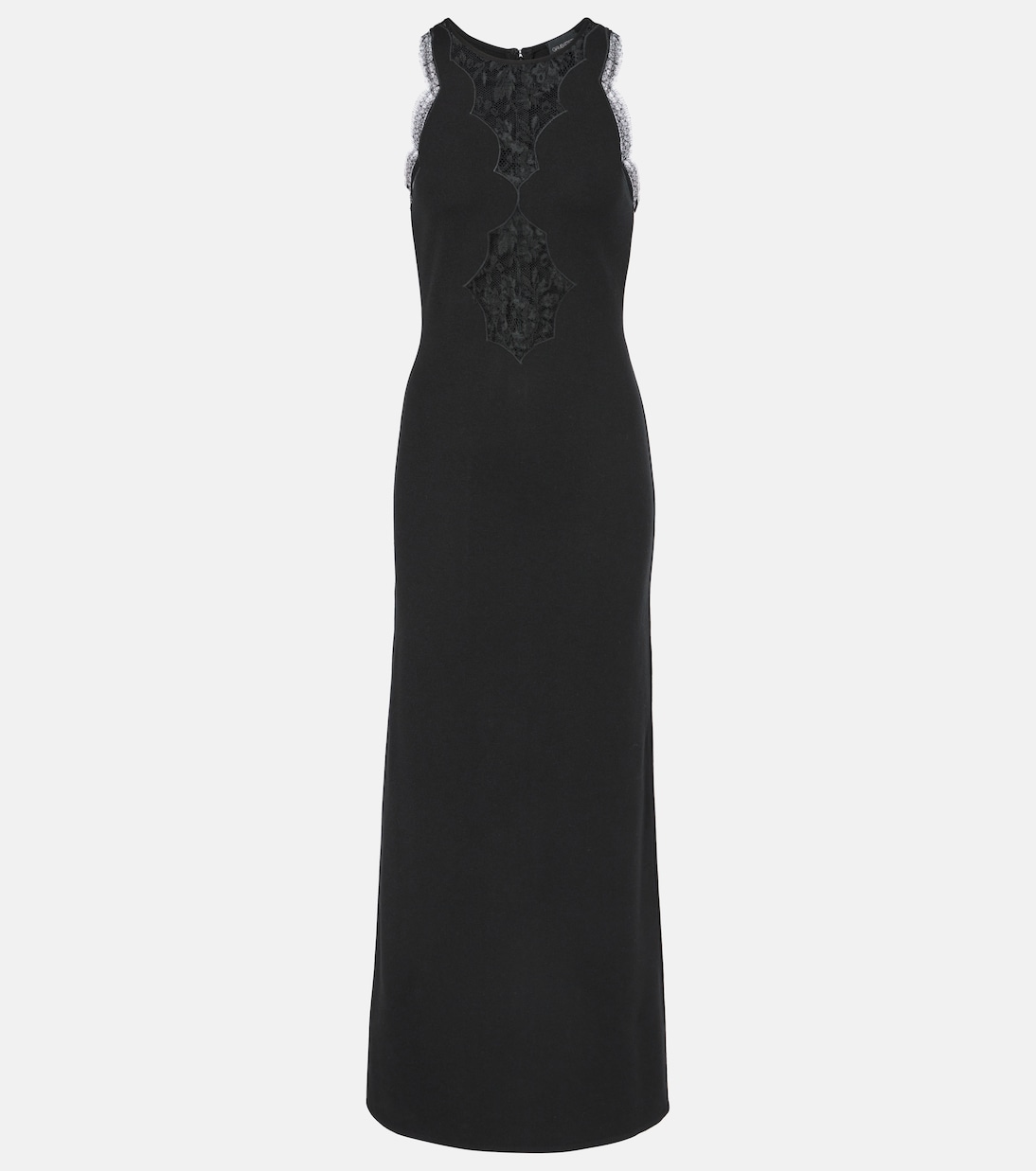 Vallie Midi Lace Dress Black