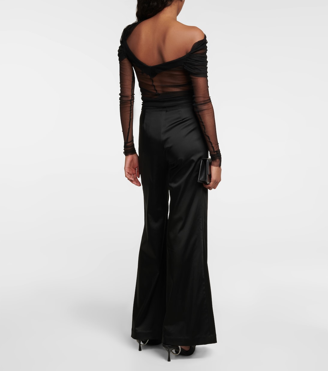 Off-Shoulder-Top aus Seide in Schwarz - Christopher Esber | Mytheresa
