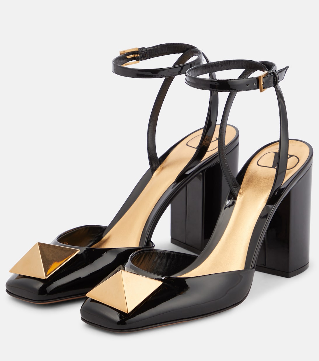 Pumps One Stud 90 aus Lackleder in Schwarz - Valentino Garavani 