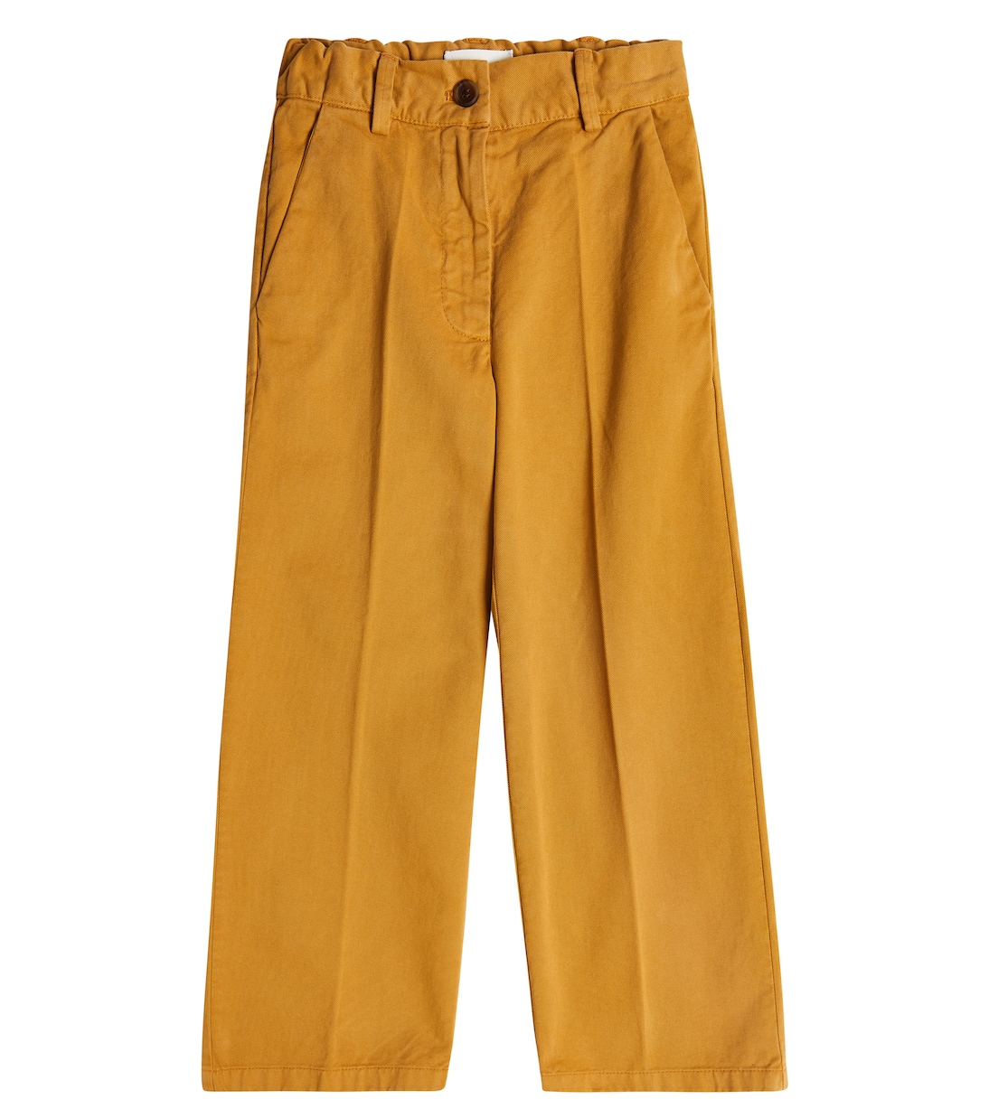 Pleated cotton pants in yellow Morley Mytheresa